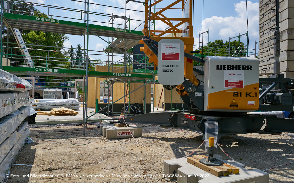 07.06.2023 - aktuelle Fotos von der »Baustelle zum Hort für Kinder« in Neuperlach in München